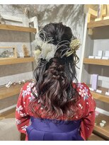 卒業式ヘアセット×袴着付け♪yu