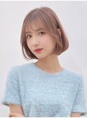 大人かわいいダブルカラーブリーチミルクティーカラー