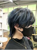 イメチェンシアーブルーデザインカラー×クール似合わせウルフ