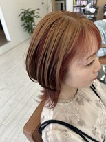 グランディール(Grandir)&nbsp;アンブレラカラー　ベージュ×コーラルピンク