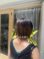 サンクチュアリ ウィズエデン 京橋店(Sanctuary with eden)&nbsp;デザインカラー　ボブスタイル