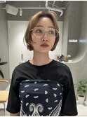 天神大名顔周りレイヤーカットミディアムボブタッセルボブ今泉