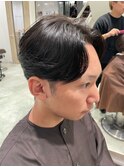 三軒茶屋_メンズ_曲がる縮毛矯正_ストレート_センターパート
