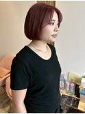 【ボブ】赤髪×ボブでお洒落に！