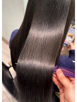 ヘアーメイクオズ(hair make O/S)&nbsp;|mizuho|メテオカラーブリーチなしダークグレージュブルーカラー