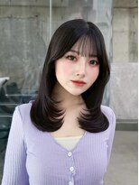 フィヴェント(Fivent)&nbsp;美髪韓国レイヤーイメチェン暗めデザインカラーくびれヘア