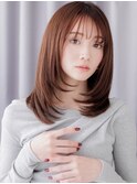 ツヤ感ローライトカラーセミロングレイヤーbs1上尾20代30代40代