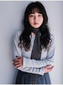 デジタルパーマ×暗髪レイヤーカット【岡山】ゆるふわパーマ
