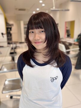 バサ 江古田店(BASSA) 【AKINO】似合わせ♪ロングウルフ×レッドカラー