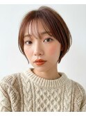 チラ見え白髪ぼかし×シースルーバングショート[Brat]