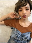 ショートヘアアッシュベージュ