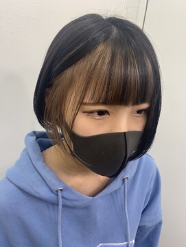 トロニー(TLONY) 渋谷TLONY ミニボブインナーカラー　stylist/ miaki