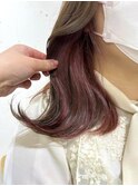 イヤリングカラーピンクパープルピンクカラーピンクヘアボブ
