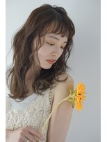 パール(PearL)&nbsp;【PearL】ロングウェービーパーマ×暗髪グレージュカラー