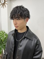メンズカット ツイストスパイラルパーマ マッシュ