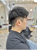 刈り上げツーブロック短髪アップバングビジネスヘアメンズヘア