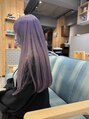 リノショアーズ 元町店(RINOSHORES) ケアブリーチダブルカラーピンクバイオレットカラー［横浜元町］