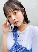 グレーベージュ/ベージュ/前髪パーマハ24ケアブリーチ渋谷