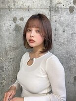 ハローバイシー 仙台(Hello by Sea)&nbsp;韓国風レイヤーボブ/前髪カット/ピンクブラウン[仙台]韓国ボブ