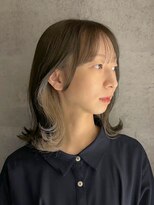 ヘアサロン コレハ(hair salon CoReha)&nbsp;【インナーカラー×オリーブグレー×ハイミルクティー】高橋