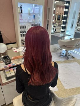 リー 梅田(Lee) ケアブリーチ１回/チェリーレッド/赤/ワインレッド/暖色