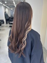 ロイオブジゼル(roi of GiseL)&nbsp;イヤリングカラー　ケアブリーチ　ダークブラウン　ミックス巻き