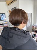 2025 刈り上げハンサムカット×ベージュ
