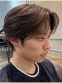 韓国マッシュセンターパートニュアンスパーマフェザーパーマ