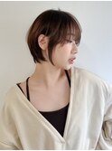 フェミニンナチュラルショート×アッシュブラウン