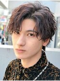 新橋波巻きスパイラルパーマツイストスパイラルセンターパート