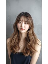 TMJ&nbsp;熊本/韓国ロングヘア×コテ巻きパーマ×レイヤーカット