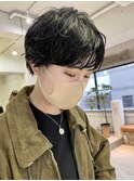 黒髪パーマボブ黒髪ショートパーマゆるめパーマウェーブパーマ