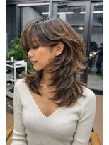 ヌエン 渋谷(NU/EN)&nbsp;重軽ミディアムレイヤー/バタフライレイヤー/ハイレイヤーカット