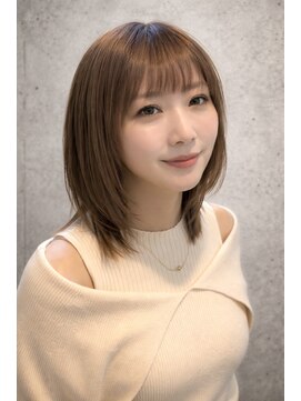 テラ(terra) ハイライトミルクティーベージュ くびれミディレイヤー