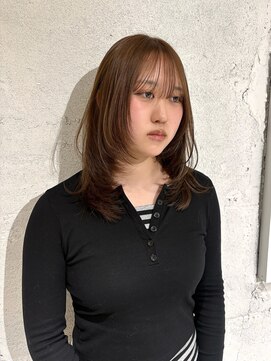 ヨーク(YOKE) 【YOKE】ミディアムレイヤーオレンジブラウンキャラメルベージュ