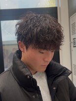 フィフス 渋谷(fifth) シャドウパーマ波巻きパーママッシュ×センターパート2Way