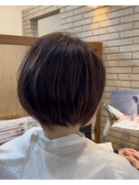 ハピネスフィール 宇治店(Happiness FEEL)&nbsp;癖毛カット丸みショート京都宇治グレージュ