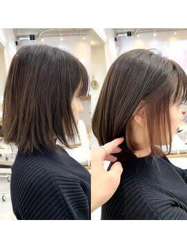 ロミー 本厚木(ROMMY.) グレージュxラベンダーピンク☆大人かわいいショート◎ROMMY田中