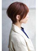 大人可愛い20代30代40代黒髪前下がりショートボブ丸みショート◎