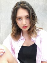 アイティー バイ アルバム 中野店(IT by ALBUM) カジュアルウェーブ_マロンベージュAラインボブ_58034