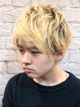 グレイスフル バーバープラチナム 六本木店(Graceful Barber platinum) ブリーチ抜きっぱなし／メンズマッシュ