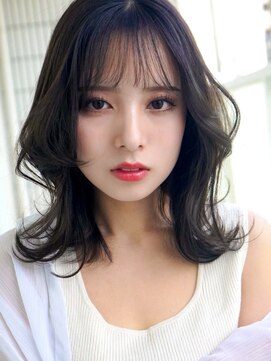 ラフィスヘアーシェア 野田阪神店(La fith hair share) 【La fith】くびれミディアム×ネイビーアッシュ