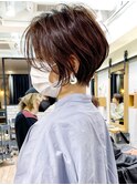 絶壁解消/ひし形/前下がり/大人ショートボブ/30代/40代★猪狩★