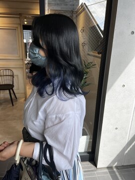 アソビ 表参道(ASOBI) チラ見せ　インナーカラー　波ウェーブ