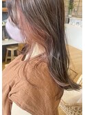 pink beige × sheer brown