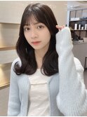 盛れるお顔まわりカット＊可愛いくびれヘア 暗髪艶カラー7トーン