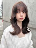 縮毛矯正でも矯正でもできる、大人ガーリーなチョコレートカラー