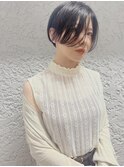 【morio池袋】大人可愛い20代黒髪前下がりショートボブ♪