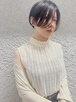 ラウンジ モリオ イケブクロ(Lounge MORIO Ikebukuro)&nbsp;【morio池袋】大人可愛い20代黒髪前下がりショートボブ♪