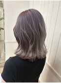 ラベンダーベージュ/バイオレットショコラベージュ/くびれヘア